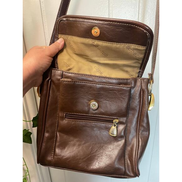 Vintage Capezio Genuine Leather Brown purse/crossbody bag - Picture 3 of 7